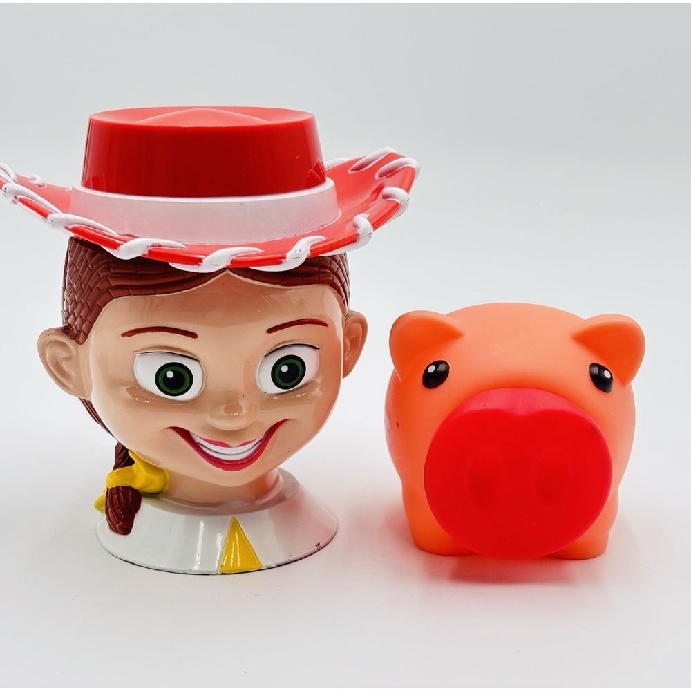 Disney Pixar Toy Story Jessie 3D Cup Mug & KINY Piggy Bank Lot of 2